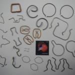 Round wire metal clips made from fourslide machines.