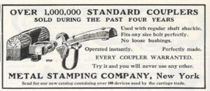 A newspaper advertisement for a metal stamping company, circa 1907